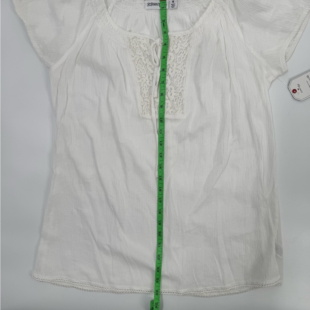 St. John’s Bay White Gauze Blouse Size 1X NWT - Picture 6 of 6